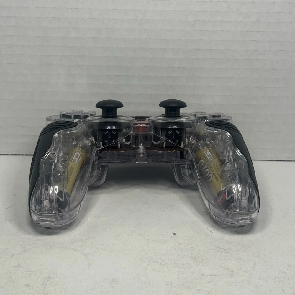 Two Wireless Sony PS2 PlayStation Controller Pelican Chameleon